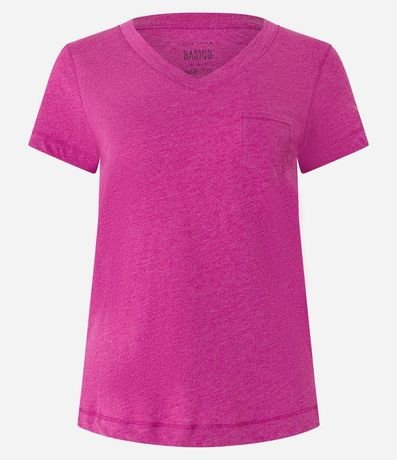 Blusa Básica en Algodón con Pequeño Bolsillo Frontal 1