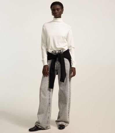 Blusa de Punto con Cuello Alto 2