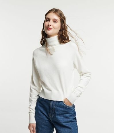 Blusa de Punto con Cuello Alto 1