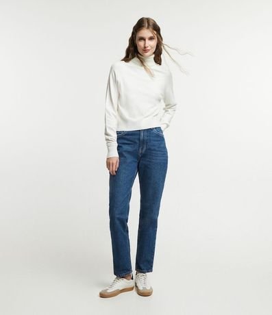 Blusa de Punto con Cuello Alto 2