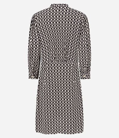 Vestido Midi en Viscosa con Lazo en el Cuello y Estampa Geométrica 6