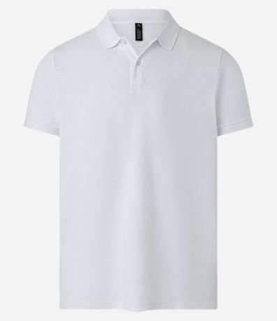 Polo Slim en Media Malla con Botones y Textura Acanalada 5