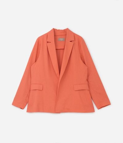 Blazer en Lino con Solapas Curve & Plus Size 5