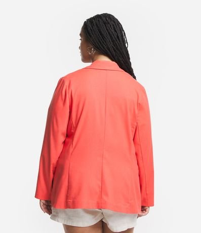 Blazer en Lino con Solapas Curve & Plus Size 3