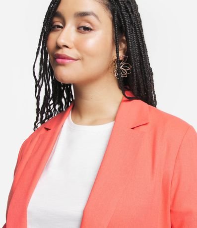 Blazer en Lino con Solapas Curve & Plus Size 4