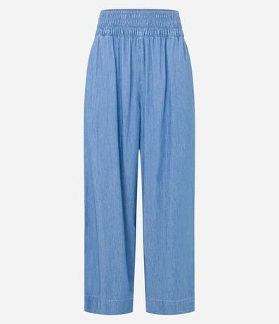 Pantalón Pantacourt en Liocel con Cintura Alta y Barra Larga 6