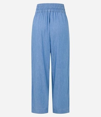 Pantalón Pantacourt en Liocel con Cintura Alta y Barra Larga 7