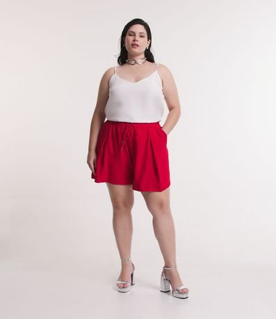 Short en Crepé con Cintura Elástica Curve & Plus Size