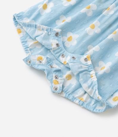 Peto Infantil en Tricolina con Estampa de Margaritas - Talle 0 a 18 meses 4