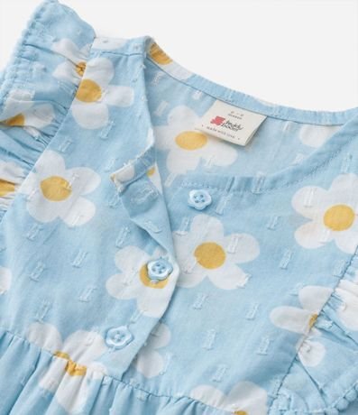 Peto Infantil en Tricolina con Estampa de Margaritas - Talle 0 a 18 meses 5