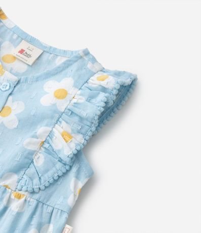 Peto Infantil en Tricolina con Estampa de Margaritas - Talle 0 a 18 meses 6