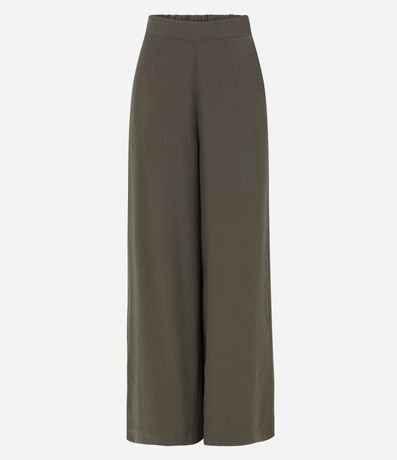 Pantalón Pantalona en Viscosa con Cintura Elástica en la Espalda 5
