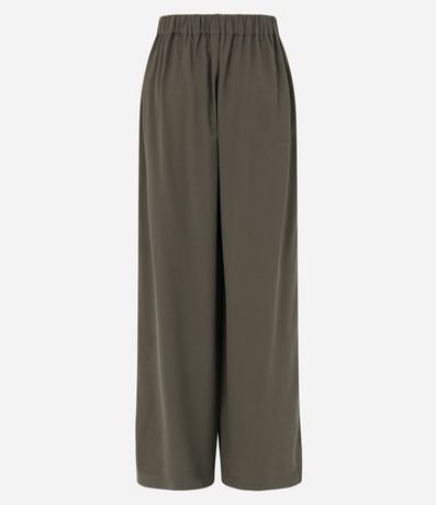 Pantalón Pantalona en Viscosa con Cintura Elástica en la Espalda 6
