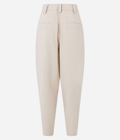 Pantalón Recto en Viscosa con Detalles en Pespuntos Contrastantes 6