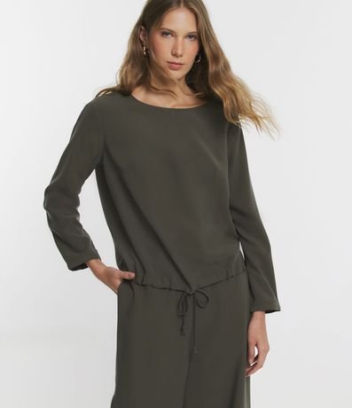 Blusa en Viscosa con Lazo en la Barra 1