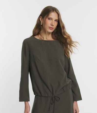 Blusa en Viscosa con Lazo en la Barra 4