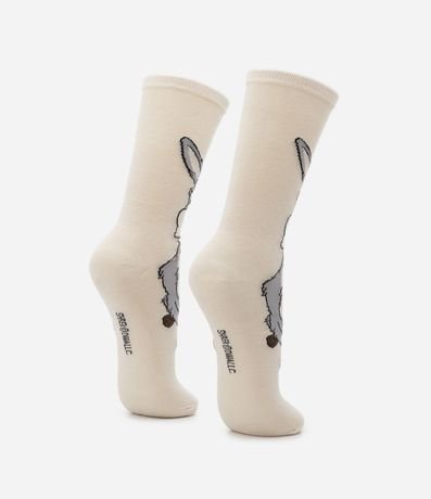 Media Caña Larga en Algodón con Estampa Burro de Shrek 3