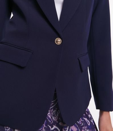 Blazer en Crepé con Botón Solo y Bolsillo con Solapa 6