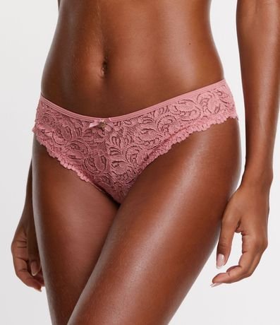 Bombacha Bikini en Encaje Rústica con Cintura Elástica 2