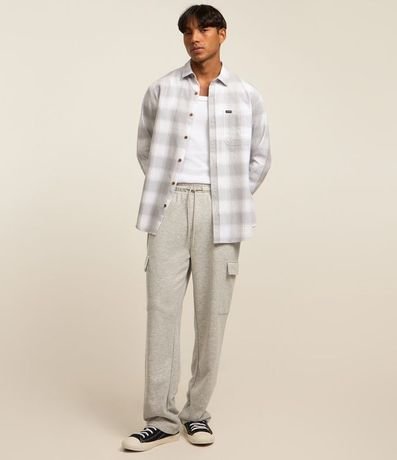 Camisa Manga Larga en Franela con Estampa de Cuadros 2