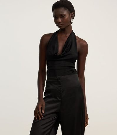 Pantalón Pantalona con Textura Satinada 2