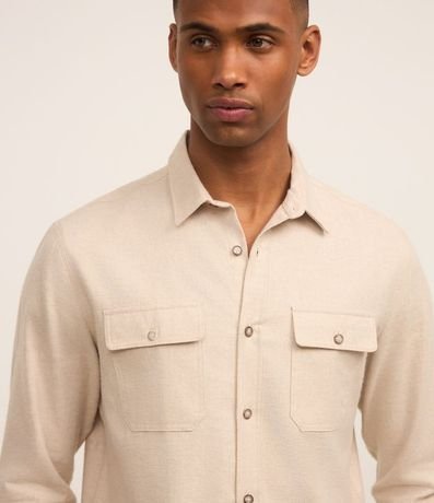 Camisa Franela con Bolsillos Delanteros 4