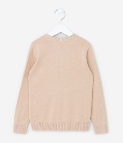 Buzo Infantil de Punto con Corazón en Lentejuela Reversible - Talle 5 a 14 años 2