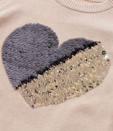 Buzo Infantil de Punto con Corazón en Lentejuela Reversible - Talle 5 a 14 años 6