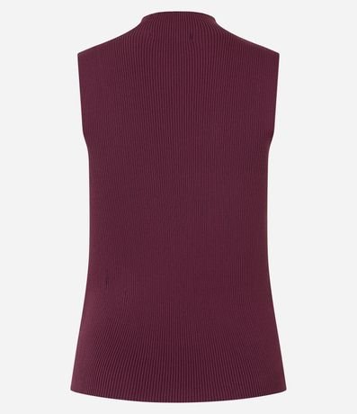 Blusa Musculosa Básica de Punto con Cuello Alto 8