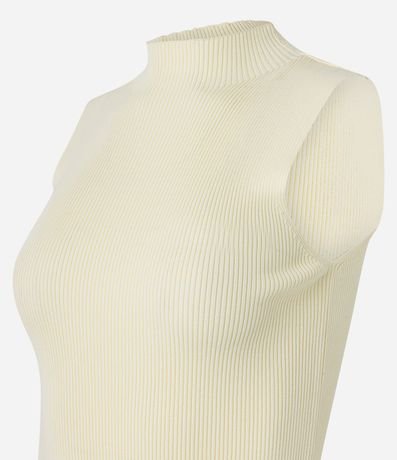 Blusa Musculosa Básica de Punto con Cuello Alto 7