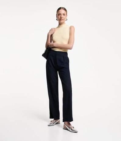 Blusa Musculosa Básica de Punto con Cuello Alto 2