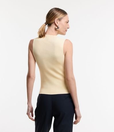 Blusa Musculosa Básica de Punto con Cuello Alto 5