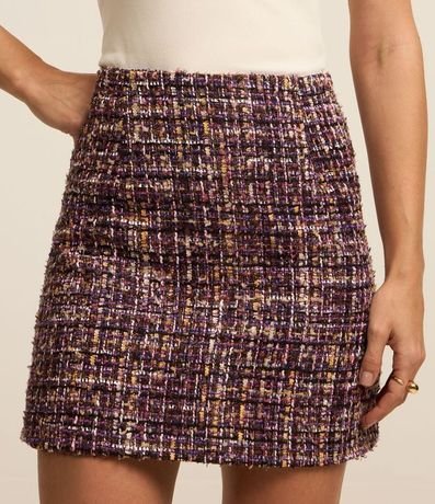 Pollera Corta en Tweed de Cuadros 2