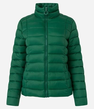 Campera Puffer en Poliamida con Cuello Alto 7