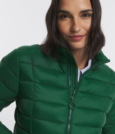 Campera Puffer en Poliamida con Cuello Alto 4