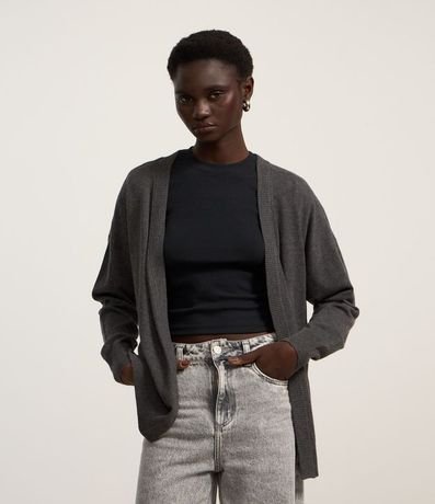 Cardigan Básico en Punto Leve 1