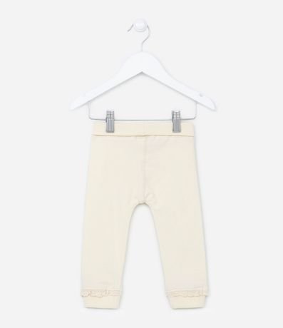 Pantalones Infantiles con Cintura Doblada y Lazo Aplicado - Talle RN a 18 meses 2