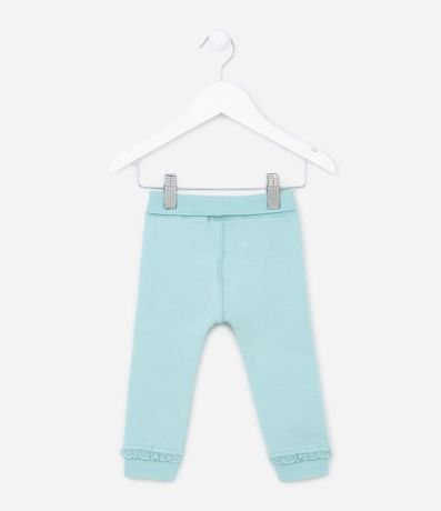 Pantalones Infantiles con Cintura Doblada y Lazo Aplicado - Talle RN a 18 meses 2
