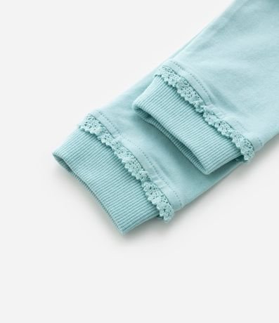 Pantalones Infantiles con Cintura Doblada y Lazo Aplicado - Talle RN a 18 meses 4