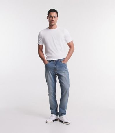Pantalón Slim Jeans con Bolsillos y Deshilachados