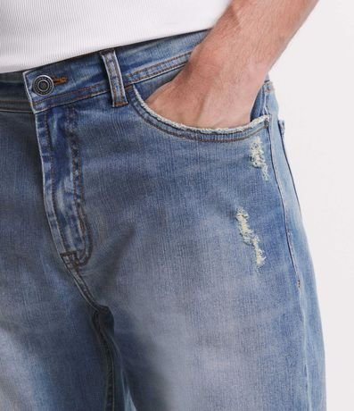 Pantalón Slim Jeans con Bolsillos y Deshilachados 4