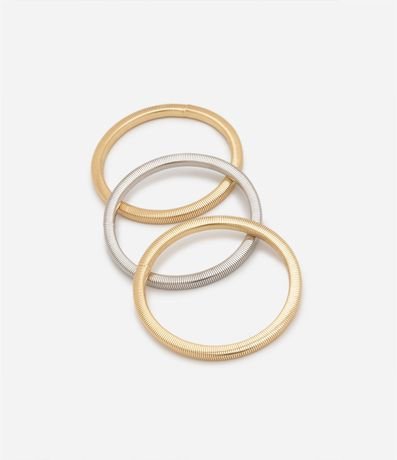 Kit 03 Pulseras en Metal Serpiente 2