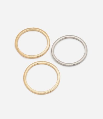 Kit 03 Pulseras en Metal Serpiente 3