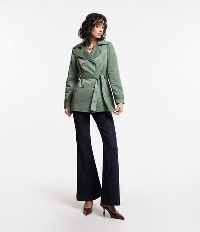 Buzo Trench Coat Alfaiatado con Detalles Acetinados 2