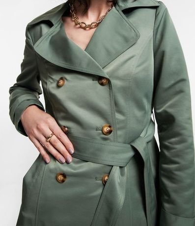Buzo Trench Coat Alfaiatado con Detalles Acetinados 3