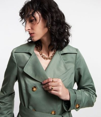Buzo Trench Coat Alfaiatado con Detalles Acetinados 4