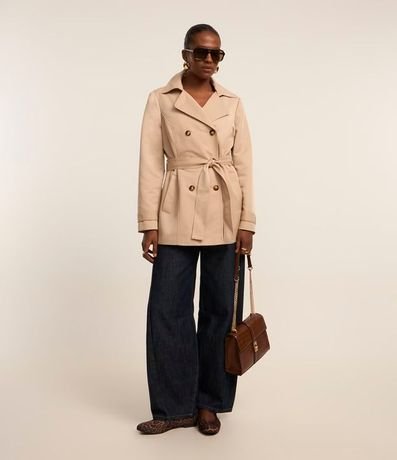 Buzo Trench Coat Alfaiatado con Detalles Acetinados 8