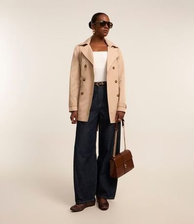 Buzo Trench Coat Alfaiatado con Detalles Acetinados 2
