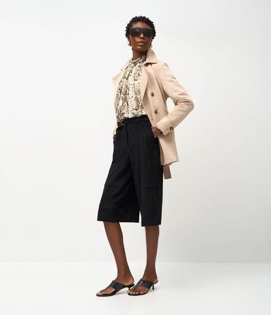 Buzo Trench Coat Alfaiatado con Detalles Acetinados 14