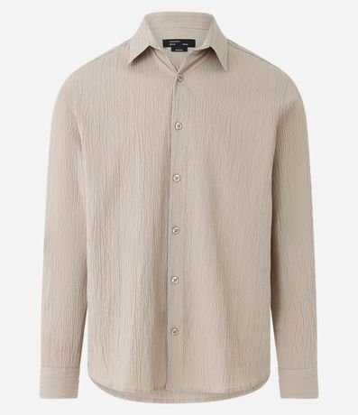 Camisa en Anarruga Texturizada Manga Larga 7